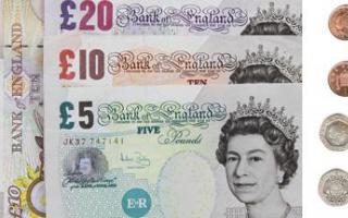 Старые и современные деньги великобритании и сша Фунт стерлингов банкноты в обращении